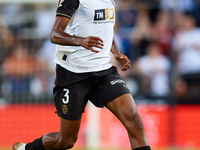 Cristhian Mosquera of Valencia CF is in action during the LaLiga EA Sports match between Valencia CF and CA Osasuna at Mestalla stadium in V...