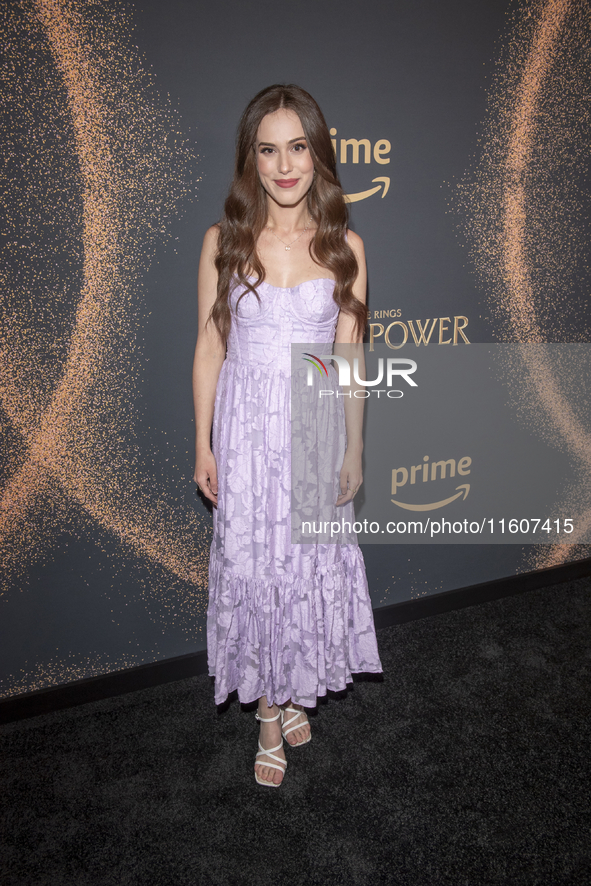 Alyssa Jaffe attends ''The Lord Of The Rings: The Rings Of Power'' Season 2 New York Premiere at The Whitby Hotel in New York, USA, on Septe...