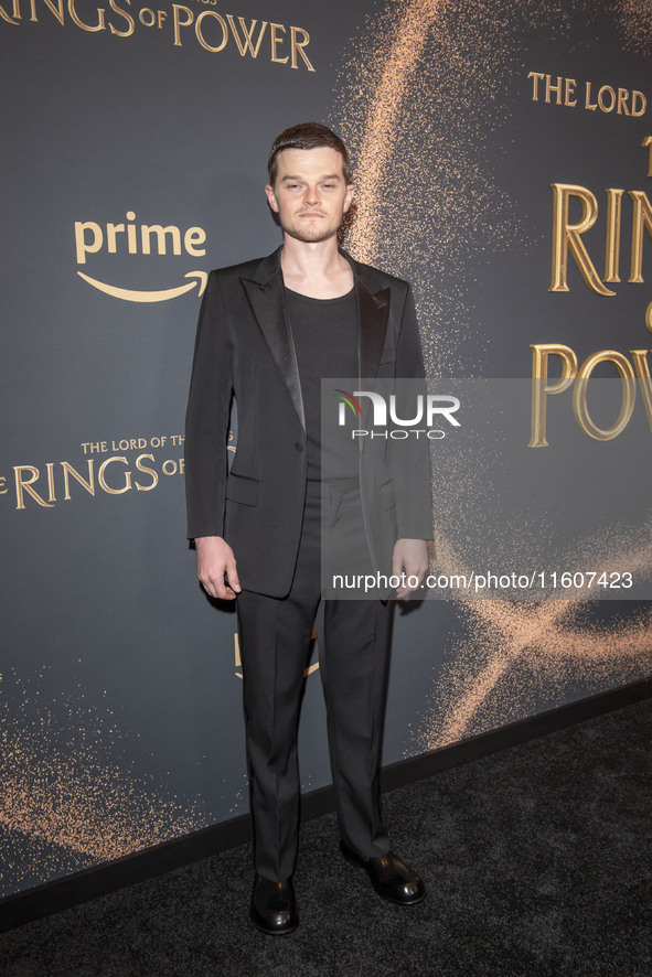 Robert Aramayo attends ''The Lord Of The Rings: The Rings Of Power'' Season 2 New York Premiere at The Whitby Hotel in New York, USA, on Sep...