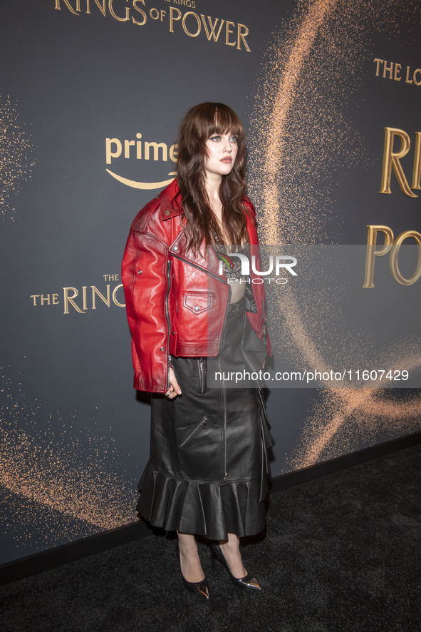 Markella Kavenagh attends ''The Lord Of The Rings: The Rings Of Power'' Season 2 New York Premiere at The Whitby Hotel in New York, USA, on...