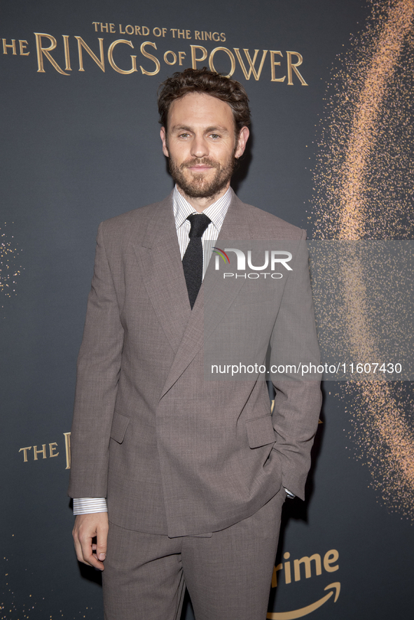 Charlie Vickers attends ''The Lord Of The Rings: The Rings Of Power'' Season 2 New York Premiere at The Whitby Hotel in New York, USA, on Se...