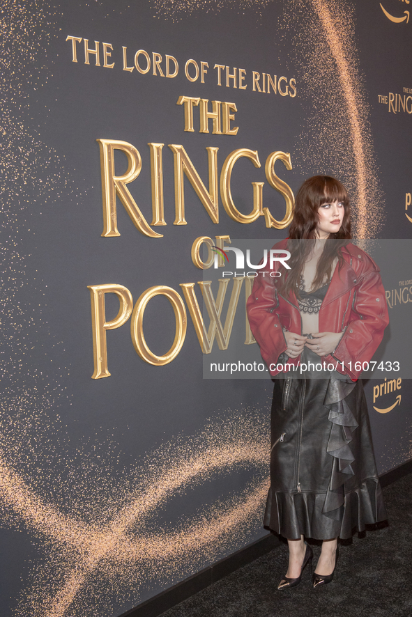 Markella Kavenagh attends ''The Lord Of The Rings: The Rings Of Power'' Season 2 New York Premiere at The Whitby Hotel in New York, USA, on...