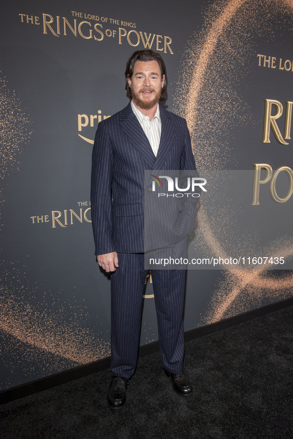 Benjamin Walker attends ''The Lord Of The Rings: The Rings Of Power'' Season 2 New York Premiere at The Whitby Hotel in New York, USA, on Se...