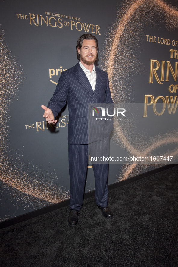 Benjamin Walker attends ''The Lord Of The Rings: The Rings Of Power'' Season 2 New York Premiere at The Whitby Hotel in New York, USA, on Se...