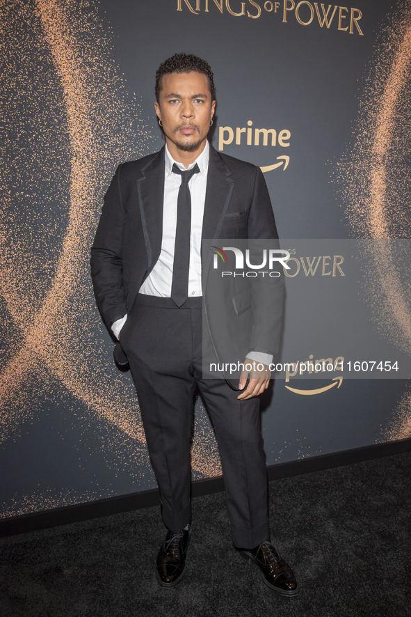 Ismael Cruz Cordova attends ''The Lord Of The Rings: The Rings Of Power'' Season 2 New York Premiere at The Whitby Hotel in New York, USA, o...