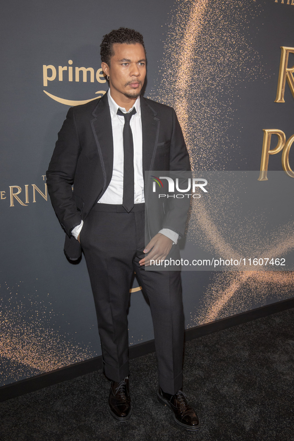 Ismael Cruz Cordova attends ''The Lord Of The Rings: The Rings Of Power'' Season 2 New York Premiere at The Whitby Hotel in New York, USA, o...