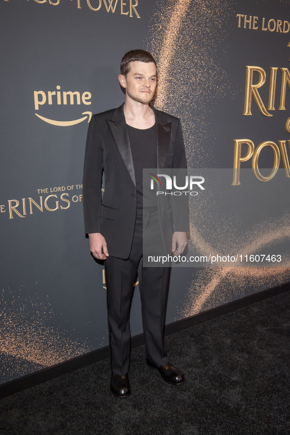 Robert Aramayo attends ''The Lord Of The Rings: The Rings Of Power'' Season 2 New York Premiere at The Whitby Hotel in New York, USA, on Sep...