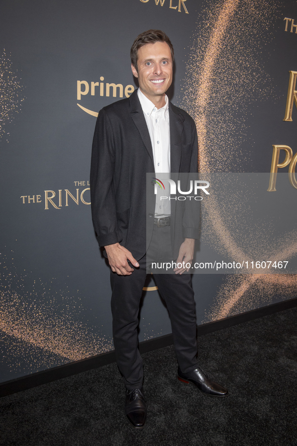 Alex Disenhof attends ''The Lord Of The Rings: The Rings Of Power'' Season 2 New York Premiere at The Whitby Hotel in New York, USA, on Sept...