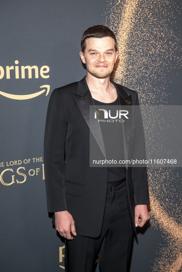 Robert Aramayo attends ''The Lord Of The Rings: The Rings Of Power'' Season 2 New York Premiere at The Whitby Hotel in New York, USA, on Sep...