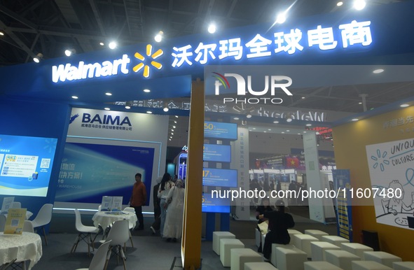 Visitors visit the stand of Walmart at the Global Digital Trade Expo in Hangzhou, China, on September 25, 2024. 