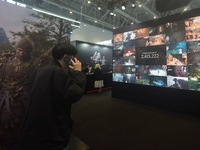 The audience visits and experiences the first domestically produced 3A game "Black Myth: Wukong" at the Global Digital Trade Expo in Hangzho...