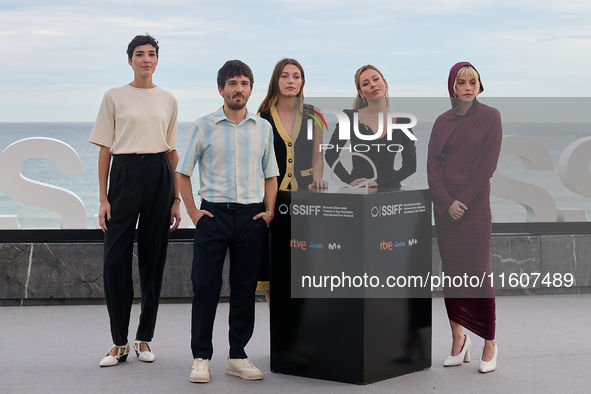 Esther Exposito, Malena Villa, Mathilde Ollivier, Isabel Pena, and Pedro Martin Calero attend the photocall for ''El Llanto'' during the 72n...