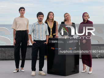 Esther Exposito, Malena Villa, Mathilde Ollivier, Isabel Pena, and Pedro Martin Calero attend the photocall for ''El Llanto'' during the 72n...