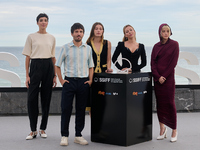 Esther Exposito, Malena Villa, Mathilde Ollivier, Isabel Pena, and Pedro Martin Calero attend the photocall for ''El Llanto'' during the 72n...