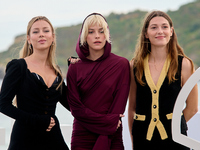 Esther Exposito, Mathilde Olliver, and Malena Villa attend the Photocall El Llanto during the 72nd San Sebastian International Film Festival...