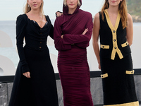 Esther Exposito, Mathilde Olliver, and Malena Villa attend the Photocall El Llanto during the 72nd San Sebastian International Film Festival...