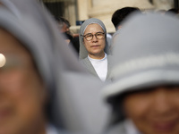 Nuns attend Pope Francis' weekly general audience in The Vatican, on September 25, 2024, at St. Peter's Square. (