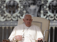 Pope Francis leads the general audience in Saint Peter's Square, Vatican City, on September 25, 2024 (