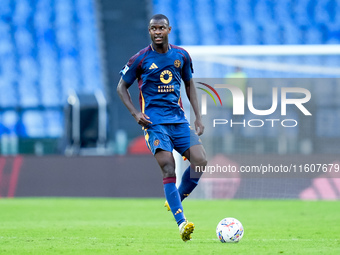 Evan Ndicka of AS Roma during the Serie A Enilive match between AS Roma and Udinese Calcio at Stadio Olimpico on September 22, 2024 in Rome,...