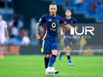 Angelino of AS Roma during the Serie A Enilive match between AS Roma and Udinese Calcio at Stadio Olimpico on September 22, 2024 in Rome, It...