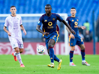 Evan Ndicka of AS Roma during the Serie A Enilive match between AS Roma and Udinese Calcio at Stadio Olimpico on September 22, 2024 in Rome,...