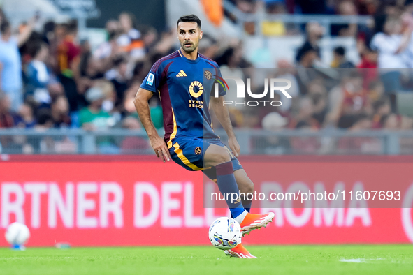 Zeki Celik of AS Roma during the Serie A Enilive match between AS Roma and Udinese Calcio at Stadio Olimpico on September 22, 2024 in Rome,...