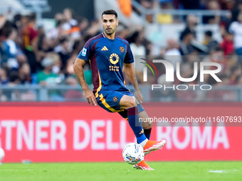 Zeki Celik of AS Roma during the Serie A Enilive match between AS Roma and Udinese Calcio at Stadio Olimpico on September 22, 2024 in Rome,...