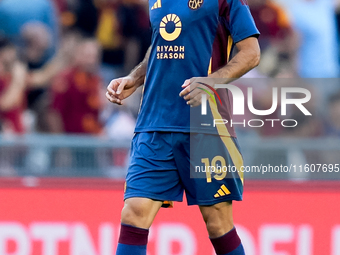 Zeki Celik of AS Roma during the Serie A Enilive match between AS Roma and Udinese Calcio at Stadio Olimpico on September 22, 2024 in Rome,...