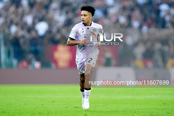 Brenner of Udinese Calcio during the Serie A Enilive match between AS Roma and Udinese Calcio at Stadio Olimpico on September 22, 2024 in Ro...