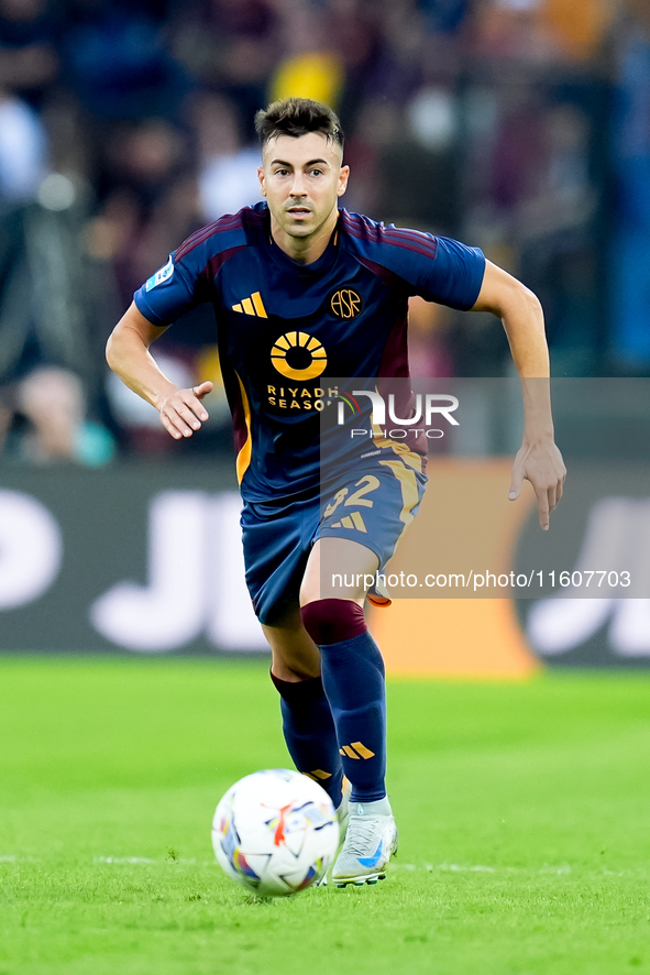 Stephan El Shaarawy of AS Roma during the Serie A Enilive match between AS Roma and Udinese Calcio at Stadio Olimpico on September 22, 2024...