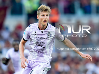 Thomas Thiesson Kristensen of Udinese Calcio during the Serie A Enilive match between AS Roma and Udinese Calcio at Stadio Olimpico on Septe...