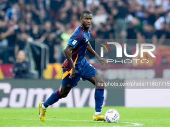 Evan Ndicka of AS Roma during the Serie A Enilive match between AS Roma and Udinese Calcio at Stadio Olimpico on September 22, 2024 in Rome,...