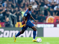 Evan Ndicka of AS Roma during the Serie A Enilive match between AS Roma and Udinese Calcio at Stadio Olimpico on September 22, 2024 in Rome,...