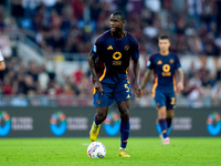 Evan Ndicka of AS Roma during the Serie A Enilive match between AS Roma and Udinese Calcio at Stadio Olimpico on September 22, 2024 in Rome,...