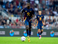 Evan Ndicka of AS Roma during the Serie A Enilive match between AS Roma and Udinese Calcio at Stadio Olimpico on September 22, 2024 in Rome,...