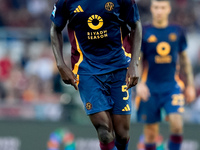 Evan Ndicka of AS Roma during the Serie A Enilive match between AS Roma and Udinese Calcio at Stadio Olimpico on September 22, 2024 in Rome,...