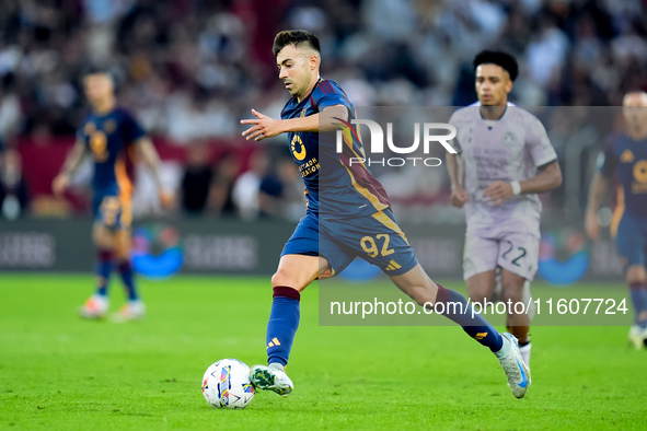 Stephan El Shaarawy of AS Roma during the Serie A Enilive match between AS Roma and Udinese Calcio at Stadio Olimpico on September 22, 2024...