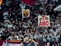 Paulo Dybala of AS Roma scores second goal during the Serie A Enilive match between AS Roma and Udinese Calcio at Stadio Olimpico on Septemb...