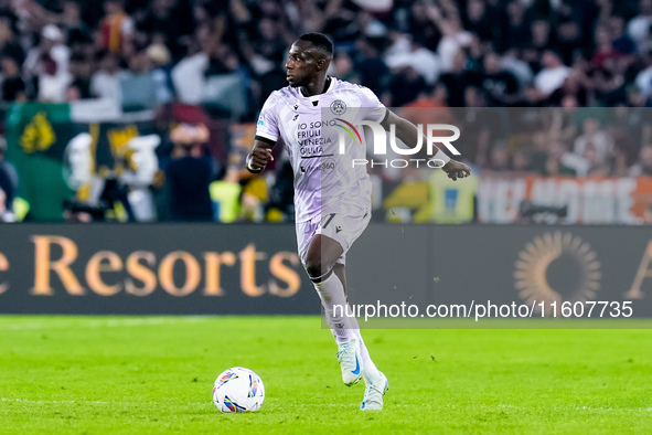 Hassane Kamara of Udinese Calcio during the Serie A Enilive match between AS Roma and Udinese Calcio at Stadio Olimpico on September 22, 202...