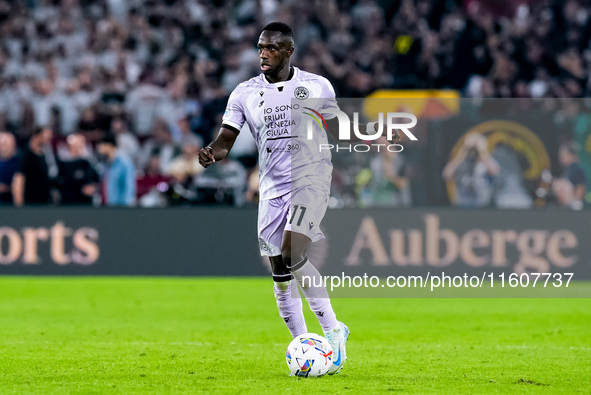 Hassane Kamara of Udinese Calcio during the Serie A Enilive match between AS Roma and Udinese Calcio at Stadio Olimpico on September 22, 202...