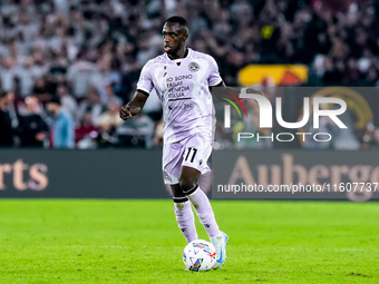 Hassane Kamara of Udinese Calcio during the Serie A Enilive match between AS Roma and Udinese Calcio at Stadio Olimpico on September 22, 202...