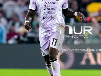 Hassane Kamara of Udinese Calcio during the Serie A Enilive match between AS Roma and Udinese Calcio at Stadio Olimpico on September 22, 202...