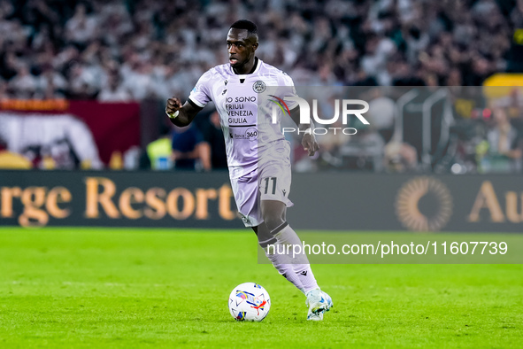 Hassane Kamara of Udinese Calcio during the Serie A Enilive match between AS Roma and Udinese Calcio at Stadio Olimpico on September 22, 202...