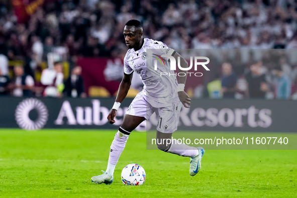 Hassane Kamara of Udinese Calcio during the Serie A Enilive match between AS Roma and Udinese Calcio at Stadio Olimpico on September 22, 202...