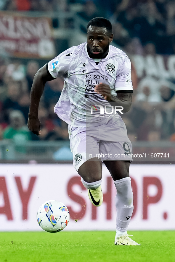 Keinan Davis of Udinese Calcio during the Serie A Enilive match between AS Roma and Udinese Calcio at Stadio Olimpico on September 22, 2024...