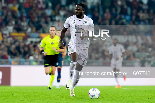 Keinan Davis of Udinese Calcio during the Serie A Enilive match between AS Roma and Udinese Calcio at Stadio Olimpico on September 22, 2024...