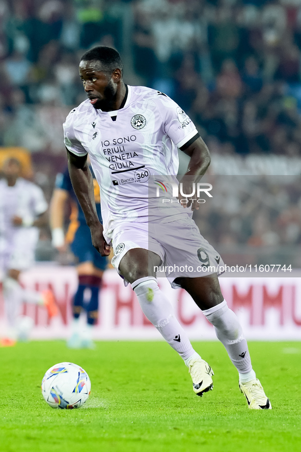 Keinan Davis of Udinese Calcio during the Serie A Enilive match between AS Roma and Udinese Calcio at Stadio Olimpico on September 22, 2024...