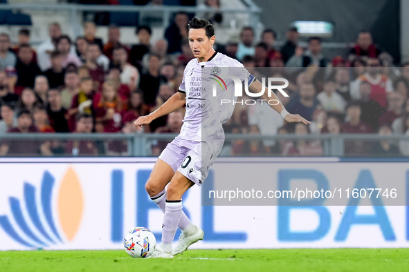 Florian Thauvin of Udinese Calcio during the Serie A Enilive match between AS Roma and Udinese Calcio at Stadio Olimpico on September 22, 20...