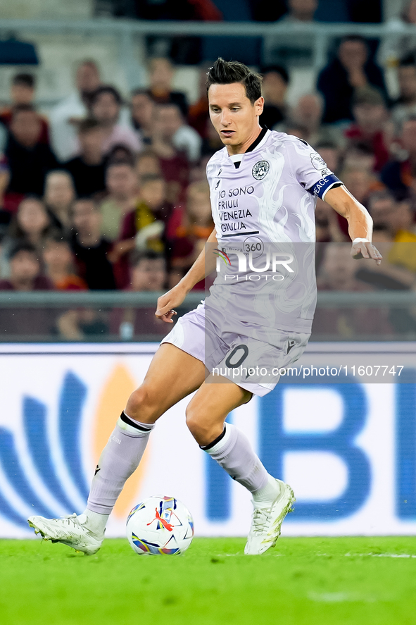 Florian Thauvin of Udinese Calcio during the Serie A Enilive match between AS Roma and Udinese Calcio at Stadio Olimpico on September 22, 20...