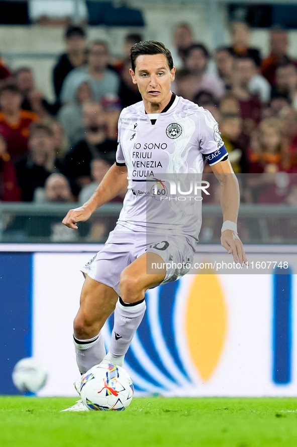 Florian Thauvin of Udinese Calcio during the Serie A Enilive match between AS Roma and Udinese Calcio at Stadio Olimpico on September 22, 20...